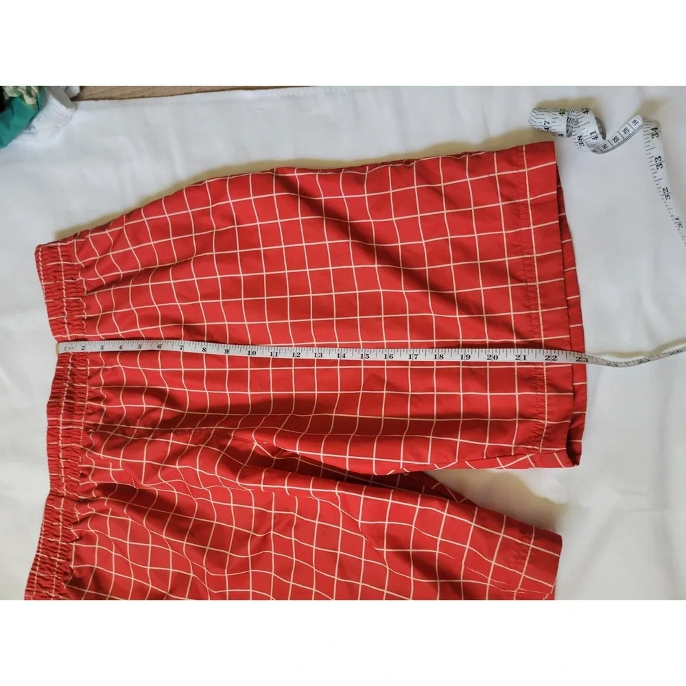 Nike Men's Swim Tunks Shorts  Red & White‎ Size XL